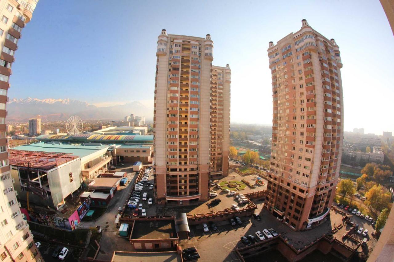 2 Ком Студия На 18 Этаже С Панорамным Видом На Горы В Жк Мега Тауер Almaty Eksteriør bilde